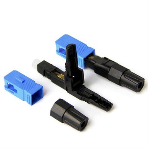 50PCS FTTH SC UPC Single-Mode Fiber Optic SC UPC Quick Connector FTTH Fiber Optic Fast Connector SC Connector