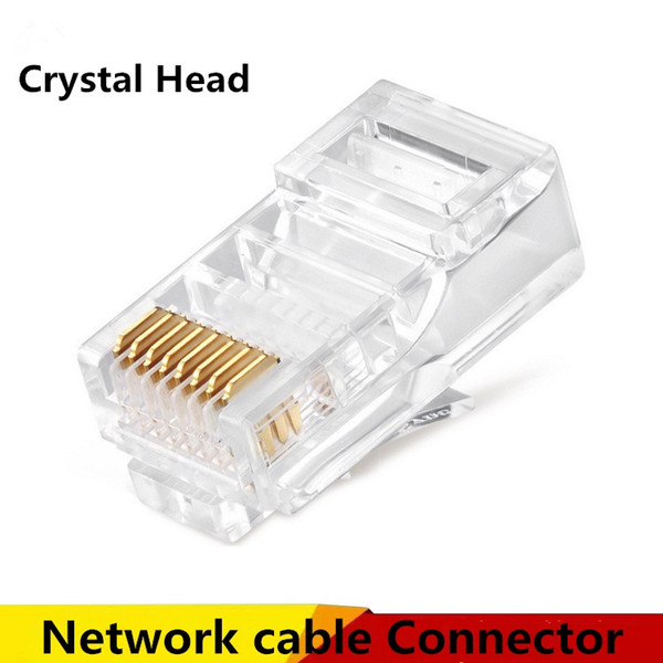 8P8C RJ45 Modular plug connector for Network cable Patch cable connectors Crystal Head high quality