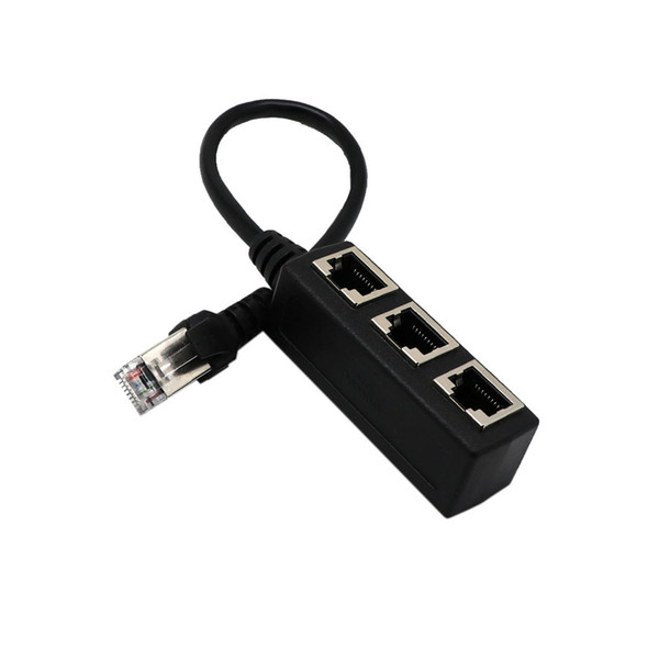 LAN Ethernet Network RJ45 Connector Splitter Adapter Cable for Networking Extension 1 Male To 3 Female