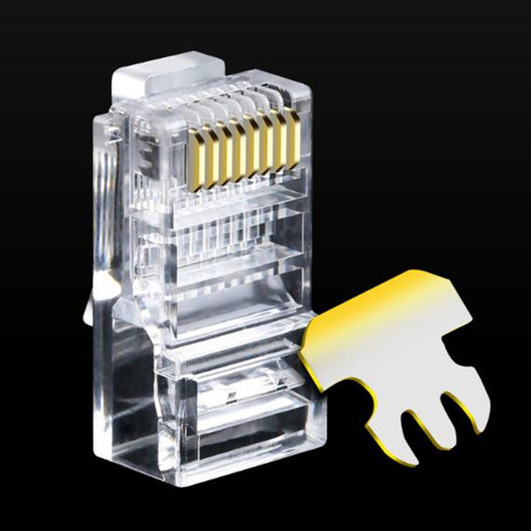 Fanaticism RJ45 RJ-45 CAT5 Modular Plug Network Connector 8P8C 8 Pin 8 Contacts Rj45 Lan Modular Connector