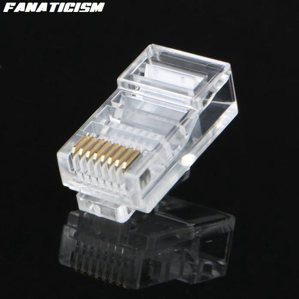 Fanaticism Hight Quality RJ45 RJ-45 CAT5 Modular Plug Network Connector 8P8C 8 Pin 8 Contacts Rj45 Lan Modular Connector