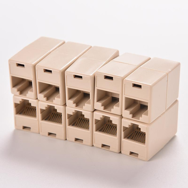 Universal RJ45 Cat5 8P8C Socket Connector Coupler For Extension Broadband Ethernet Network LAN Cable Joiner Extender Plug