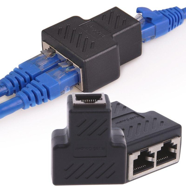 RJ45 1to2 adapter tap with shielded CAT6, RJ45 LAN line tee Ethernet network cable master separator connector adapter