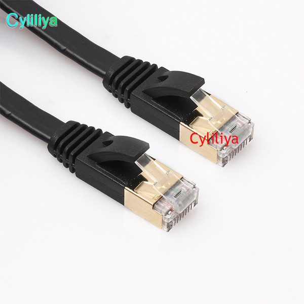 CAT-7 10 Gigabit Ethernet Ultra Flat Patch Cable for Modem Router LAN Network Built with Shielded RJ45 Connectors 1/1.8/3/5M