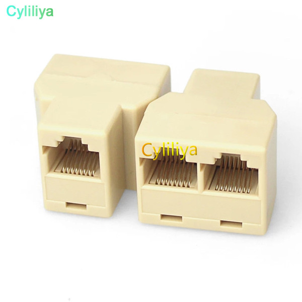 RJ45 for CAT5 Ethernet Cable LAN Port 1 to 2 Socket Splitter Connector Adapter