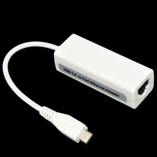 Fashional new arrival High Quality White 5-Pin Micro USB To RJ45 LAN Ethernet Network Adapter For Tablet PC (Android)