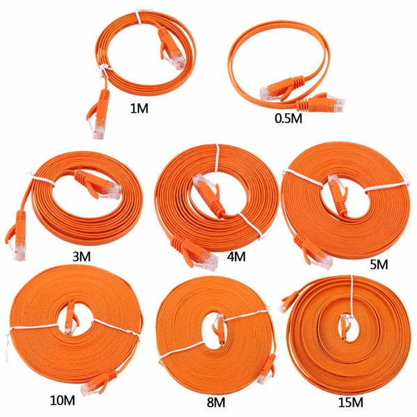 0.5m 1m 2m 3m 5m 1000M Gigabit High Speed RJ45 CAT6 Ethernet Network Flat LAN Cable UTP Patch Router Cables