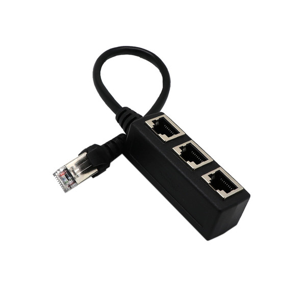 2018 LAN Ethernet Network RJ45 Plug Splitter Extender Adapter Computer Cable Connector Dropshipping for RJ45 CAT5/6