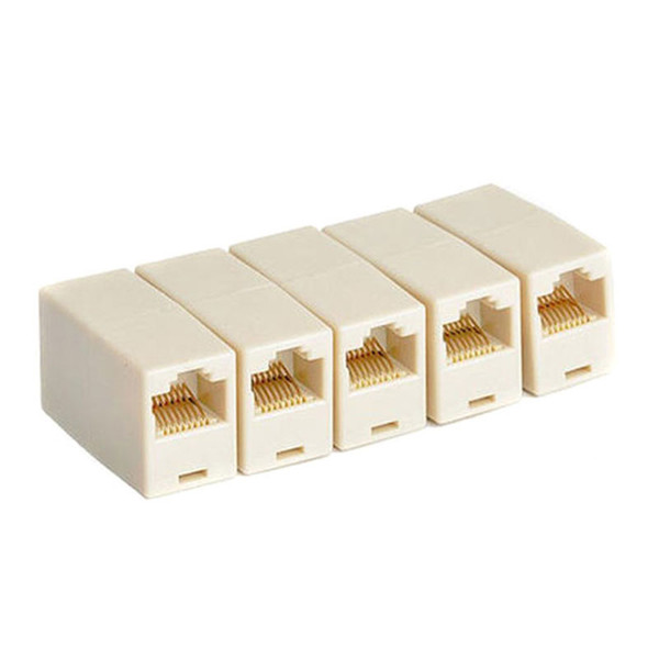 RJ45 Network Cable Extender Plug RJ11 Phone Joiner Coupler Connector CAT5E CAT6 Ethernet Lan Repeater Extension Adapter Converter 8P8C 4P4c