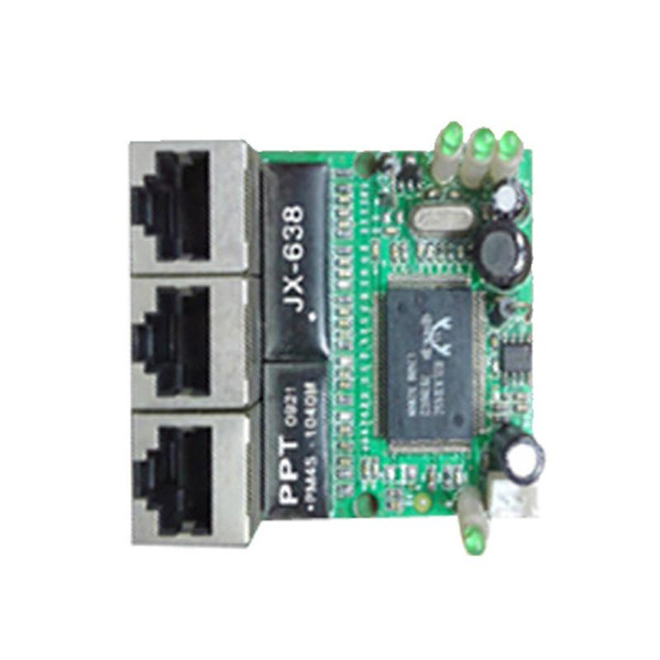 3 port OEM interruptor rápido mini 3 puerto ethernet 10/100 mbps rj45 conmutador de red hub pcb junta para sistema módulo de integración