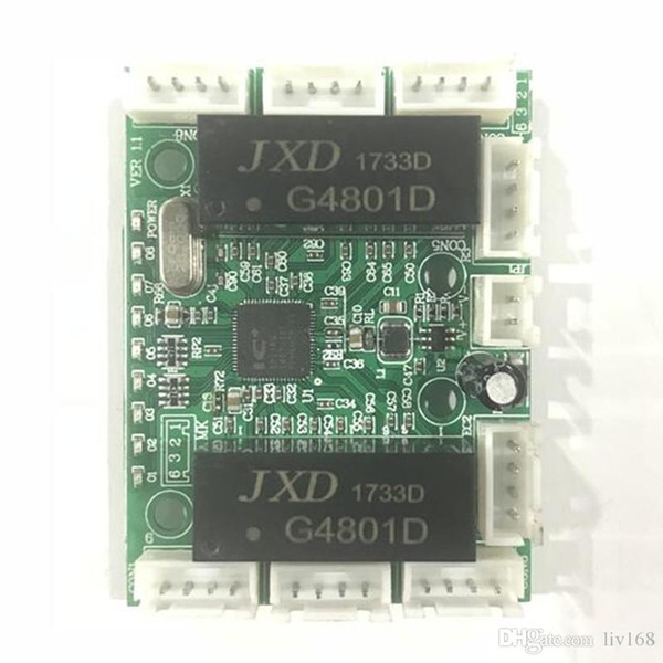 OEM 8 pin line mini design circuit board for switch module 10/100 MBPS 8 port PCB board LED switch module