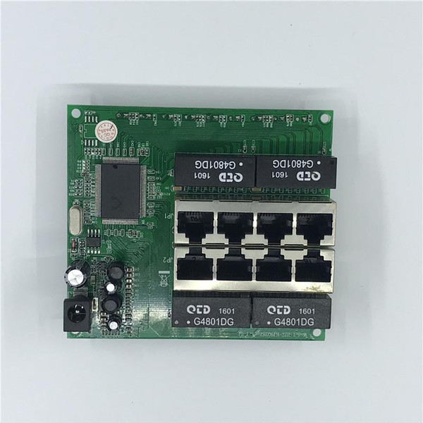 OEM PBC 8Port switch Gigabit Ethernet Switch 8Port with 8 pin way header 10/100/1000m Hub 8pin Pcb board OEM screw hole Motherboard