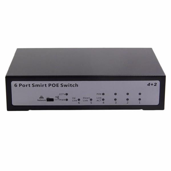 Freeshipping Professional Monitoring Usage POE Switch 4 + 2 Ports Ethernet Standard POE Switch For IP Camera CF1006VP-E US/EU/AU/UK