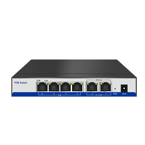 HYY10 CCTV active 4 Ports 10/100M PoE Switch Power Over Ethernet For POE IP Camera System Network Desktop Switches 2ports Uplink