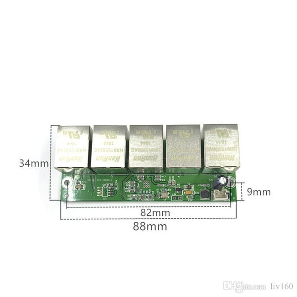 Unmanaged 5port 10/100M industrial module PCBA board OEM Auto-sensing Ports PCBA board OEM