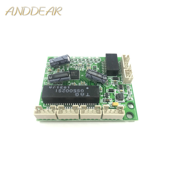 5-port 10/100Mbps DC3.3V Fast Ethernet Microswitch Module Wiring Box Splitter Low Power PCBA Board OEM Motherboard poe switch