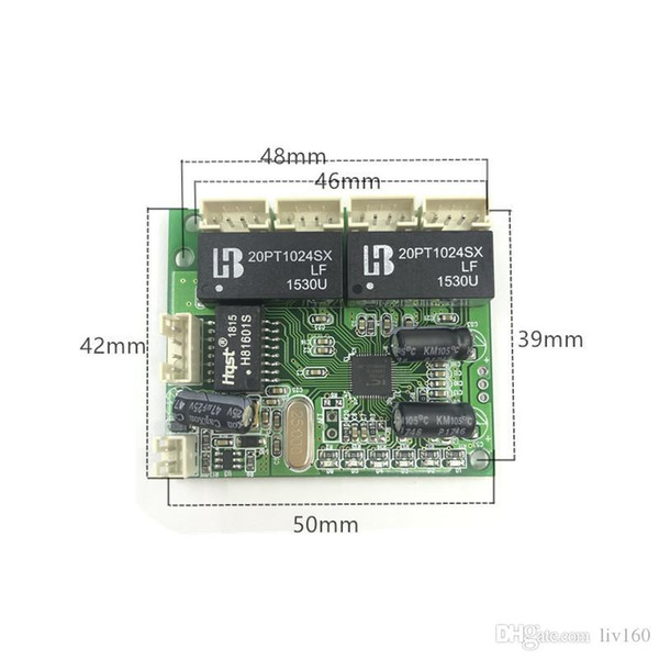 Mini PBCswitch module PBC OEM module mini size 5 Ports Network Switches Pcb Board mini switch module 10/100Mbps