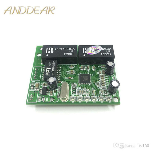 3/4/5 port 10/100Mbps pin header micro switch compact 3.3V5V9V12V engineering server 5 port