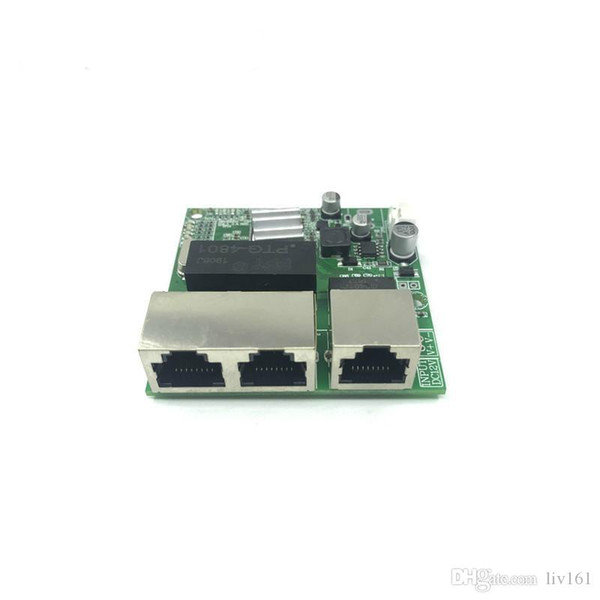 3-port Gigabit switch module is widely used in LED line 3 port 10/100/1000 m contact port mini switch module PCBA Motherboard