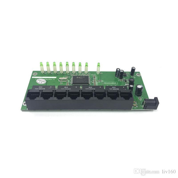 OEM 10 / 100mbps RJ45 8 Port Fast Ethernet module Lan Hub US EU Plug 5v Adapter Power Supply Network motherboard