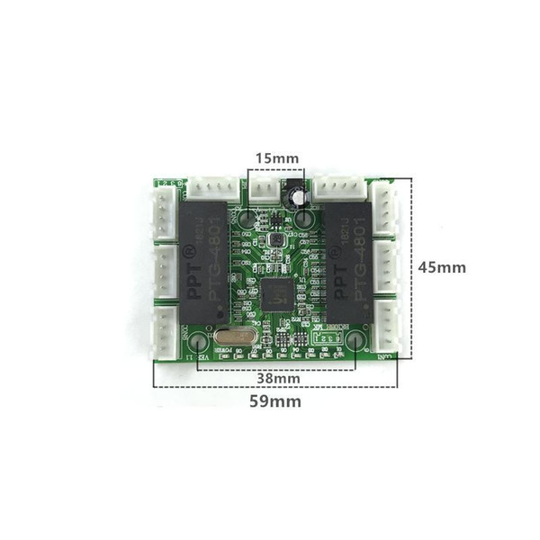 mini10/100mbps module design ethernet circuit board ethernet switch module 8 port PCBA board OEM Motherboard