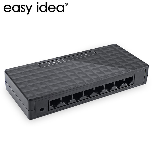 Freeshipping Mini 8 Port 10/100Mbps Network Switch HUB Fast LAN Ethernet Network Desktop Switches Adapter Black/White