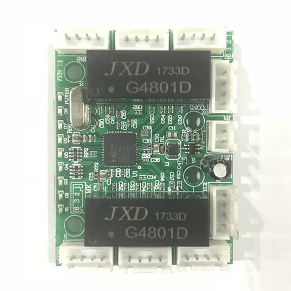 OEM 8 pin line mini design circuit board for switch module 10/100 MBPS 8 port PCB board LED switch module