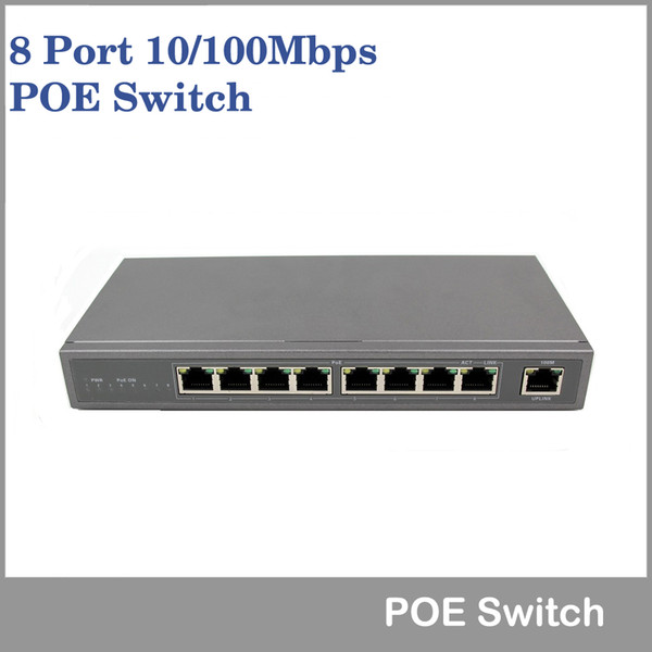 9 port 8 POE Port 10/100Mbps with 48V RJ45 output 15.4W IEEE802.3af/at PoE switch