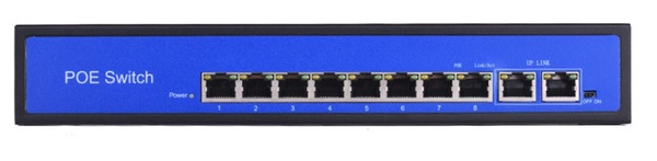 10 port POE switch 1000Mbps with 48V total 150W RJ45 output 30W IEEE802.3af at PoE switch For Ip Cameras cctv camera