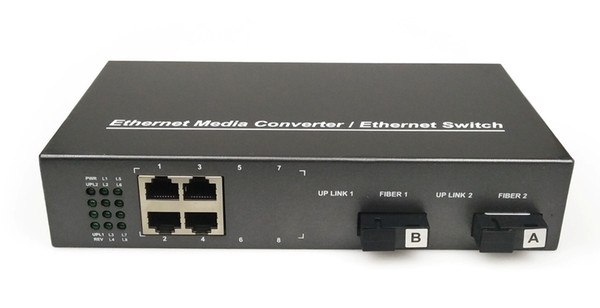 2/20KM Gigabit 10/100M/1000M 4ports POE Ethernet with 2 SC optical port media converter POE Ethernet Fiber Switch 1000M POE Ethernet Switch