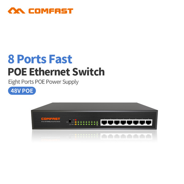 Cheap Comfast 8 Ports Fast Poe Swtich Power over Ethert 8*10/100 Auto SJ45 Ports Enterprise use