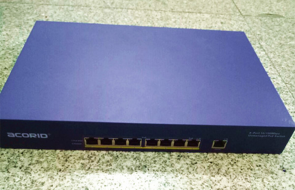 9 port POE switch through Ethernet 10/100M, the farthest transmission 150 meters distance, 150W can connect POE network camera, wireless AP