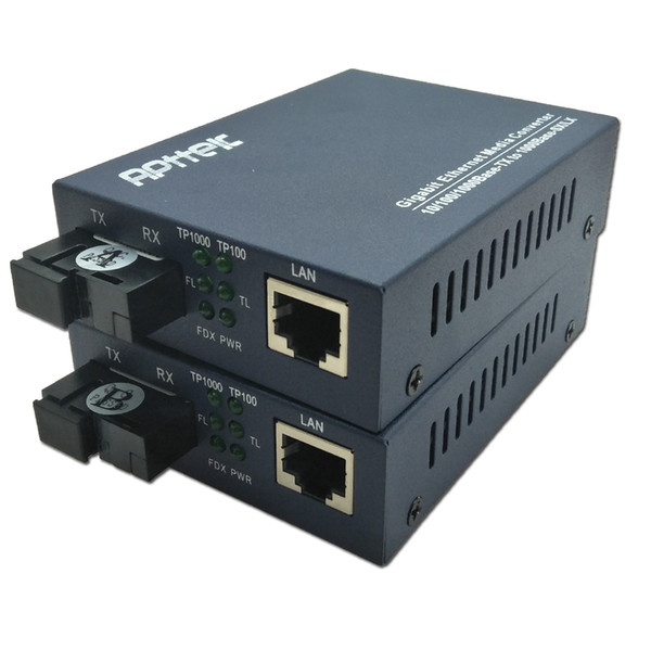 Gigabit Ethernet media converter(a pair of) 10/100/1000 Base-TX to 1000Base-T/SX/LX single mode single fiber interface sc distance 20km wave