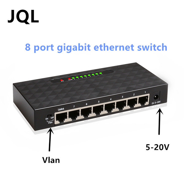 8 ports Gigabit 10/100/1000M fast ethernet switch Vlan switch