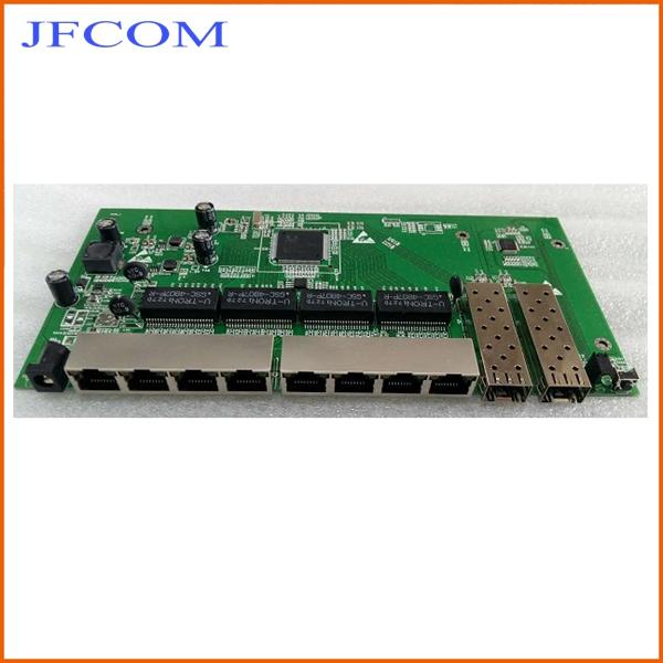 POE reverse switch board, 8 port Full Gigabit manageable Ethernet reverse poe switch with 2 SFP port