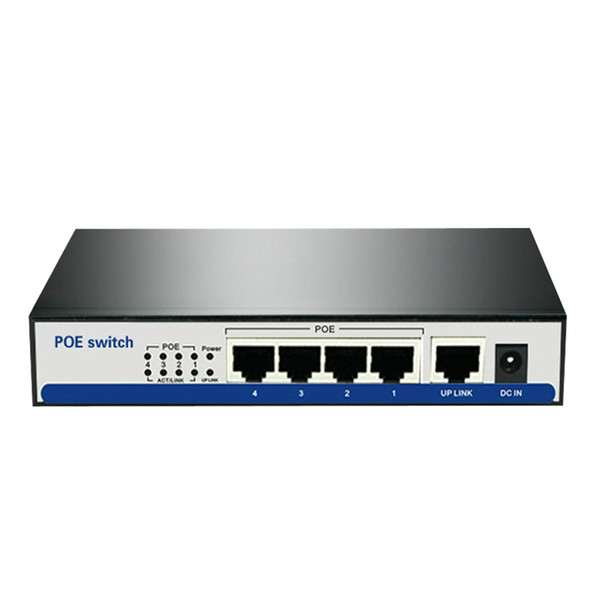 Haute puissance 5 port poe commutateur gigabit 4 port 10/100/1000 m poe 48 v 2a Ieee 802.3af/à active ethernet réseau POE pour 3MP HD IPC