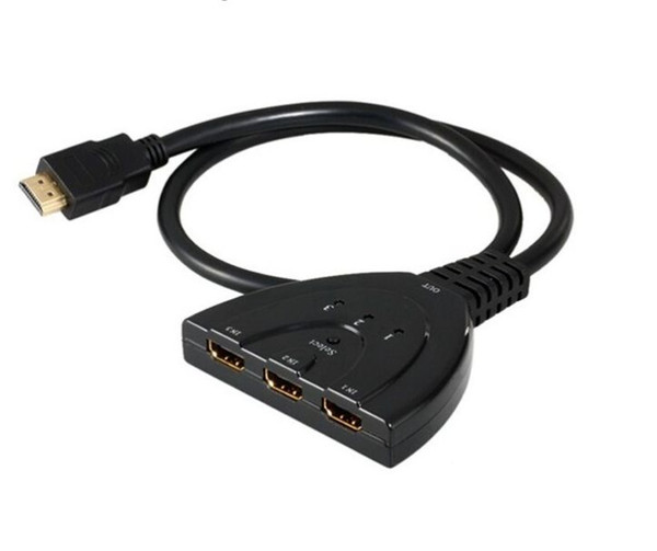 HDMI 3 in 1 Out Pigtail Adapter HDMI Auto Switch Extender Switcher Splitter Hub With Cable For HDTV 1080PHot New Arrival