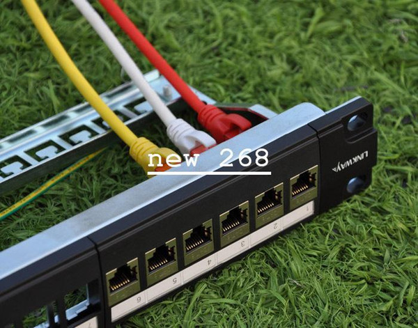 Freeshipping 24port Cat5e patch panel includes 24pcs RJ45 shielded female keystone adapters free connection!