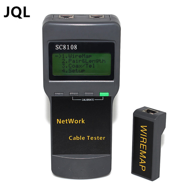 FREE SHIPPING SC8108 Portable LCD Wireless Network Tester Meter&LAN Phone Cable Tester & Meter With LCD Display RJ45