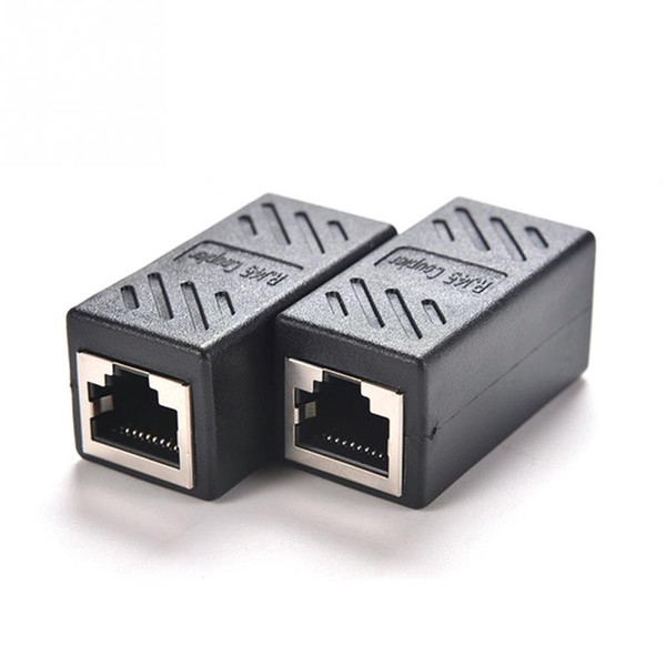 RJ45 Female To Female CAT6 Network Ethernet LAN Connector Adapter Coupler Black