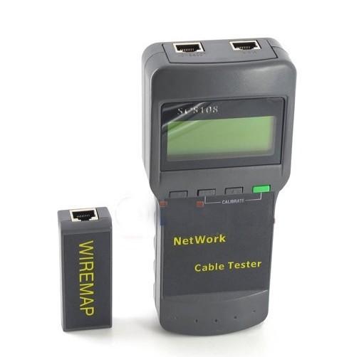 Free shipping 8108 Digital Multifunction Network LAN Phone Cable Tester With LCD Display RJ45