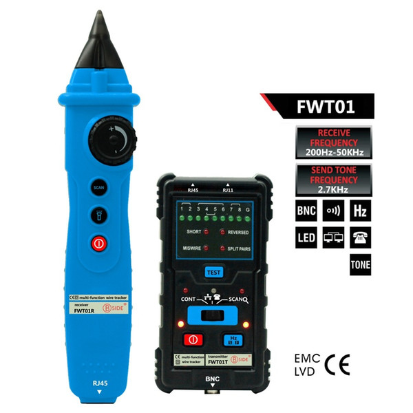 Wire Tracker Multifunctional Handheld Network LAN Ethernet Finder Meter Telephone Line Cable Testing Tool Instrument FWT01