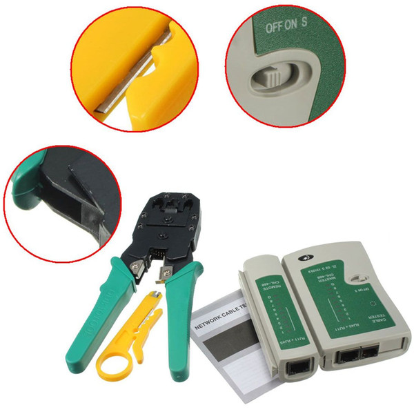 RJ45 RJ11 RJ12 CAT5 LAN Network Tool Kit Cable Tester Crimp Crimper Plier NET_005