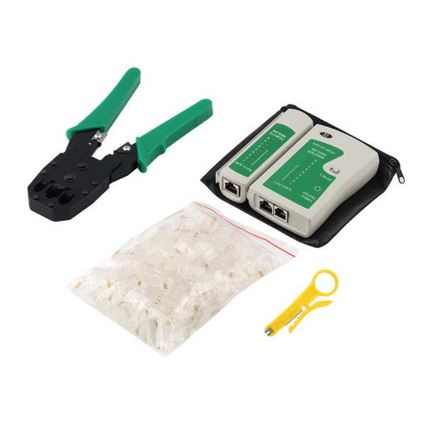 Portable Ethernet Network Cable Tester Tools Kits RJ45 Crimping Crimper Stripper Punch Down RJ11 Cat5 Cat6 Wire Line Detector