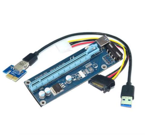 PCI-E 1X to 16X extension conversion board PCI-e turn pcie adapter card 60cm cable pcie riser card for bitcoin miner DHL free shipping