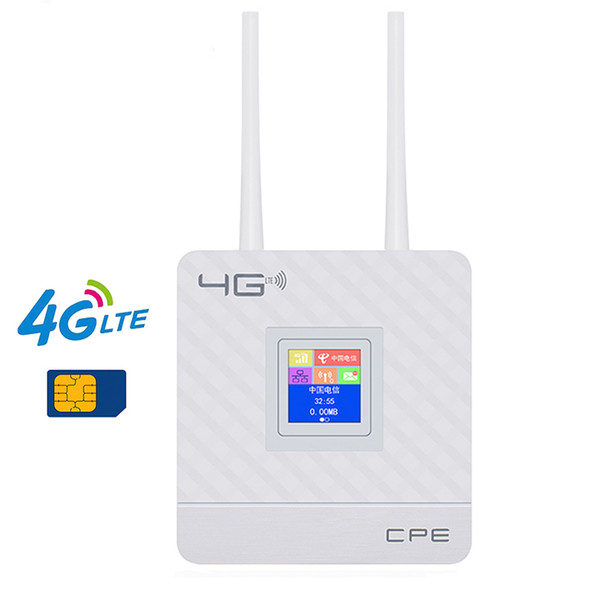 4G LTE CPE Unlock WIFI Router support connect external antennas with sim card slot and LAN port Office Network