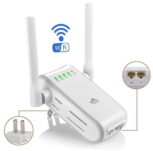 300Mbps Wireless WiFi Repeater Range Extender Booster EU Plug+2x Antennas