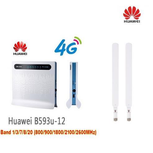 Huawei B593u-12 4G LTE Router + A pair of B593 antenna