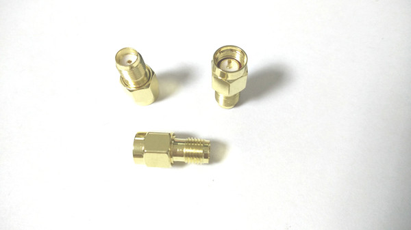 100 pcs Gold plate connector SMA Male Plug To SMA Male RF adapter