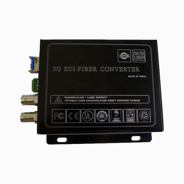 3G/HD/SD-SDI Video to Optic Media Converter; SDI Video over Fiber Transceiver; 20km, Single Fiber, Single Mode